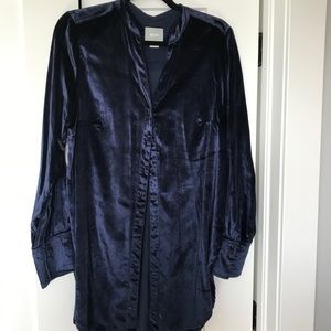 Crushed velvet tunic